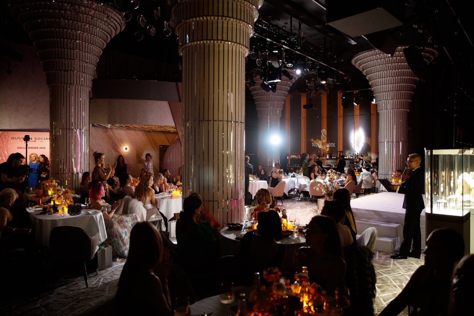 Guests experiencing live entertainment at a Showciety production