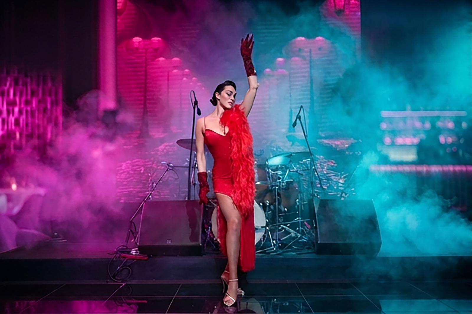 Live vocalist performing